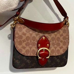 COACH Signature Carriage Coated Canvas Beat Shoulder Bag